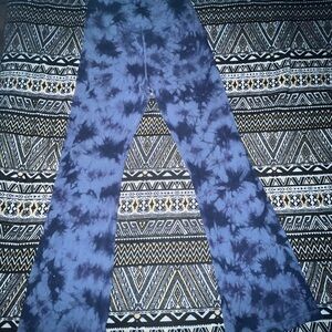PINK Victoria's Secret Navy Tie-Dye Pants